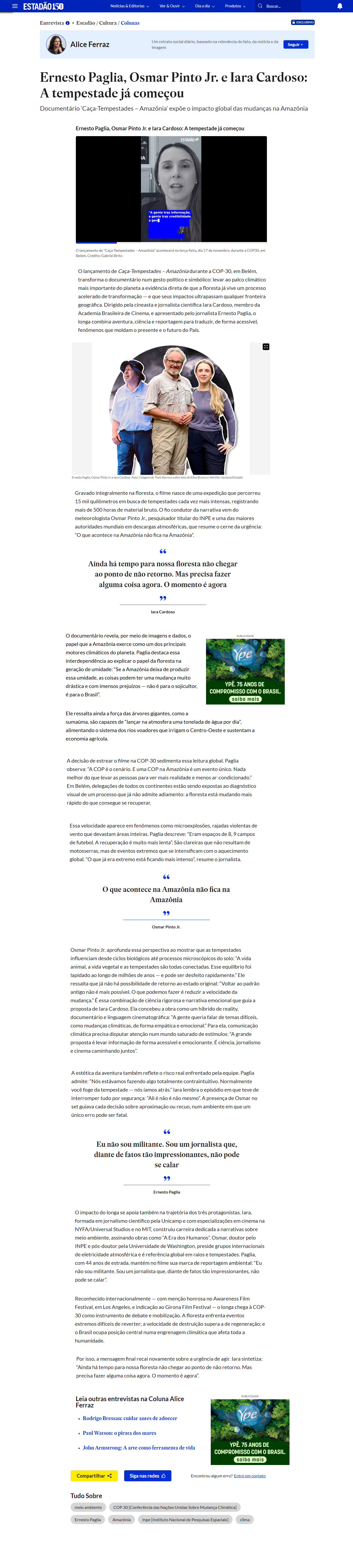 CBN Vale - Iara Cardoso destaque FLIM