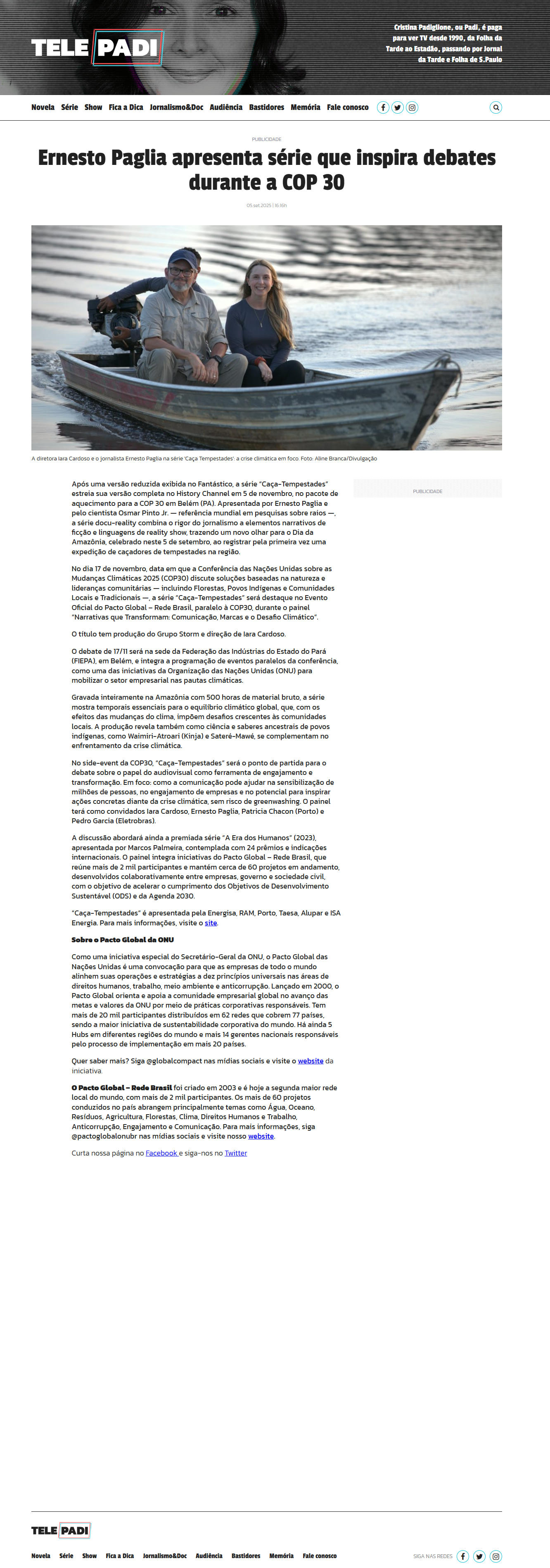 Telepadi - Ernesto Paglia COP30